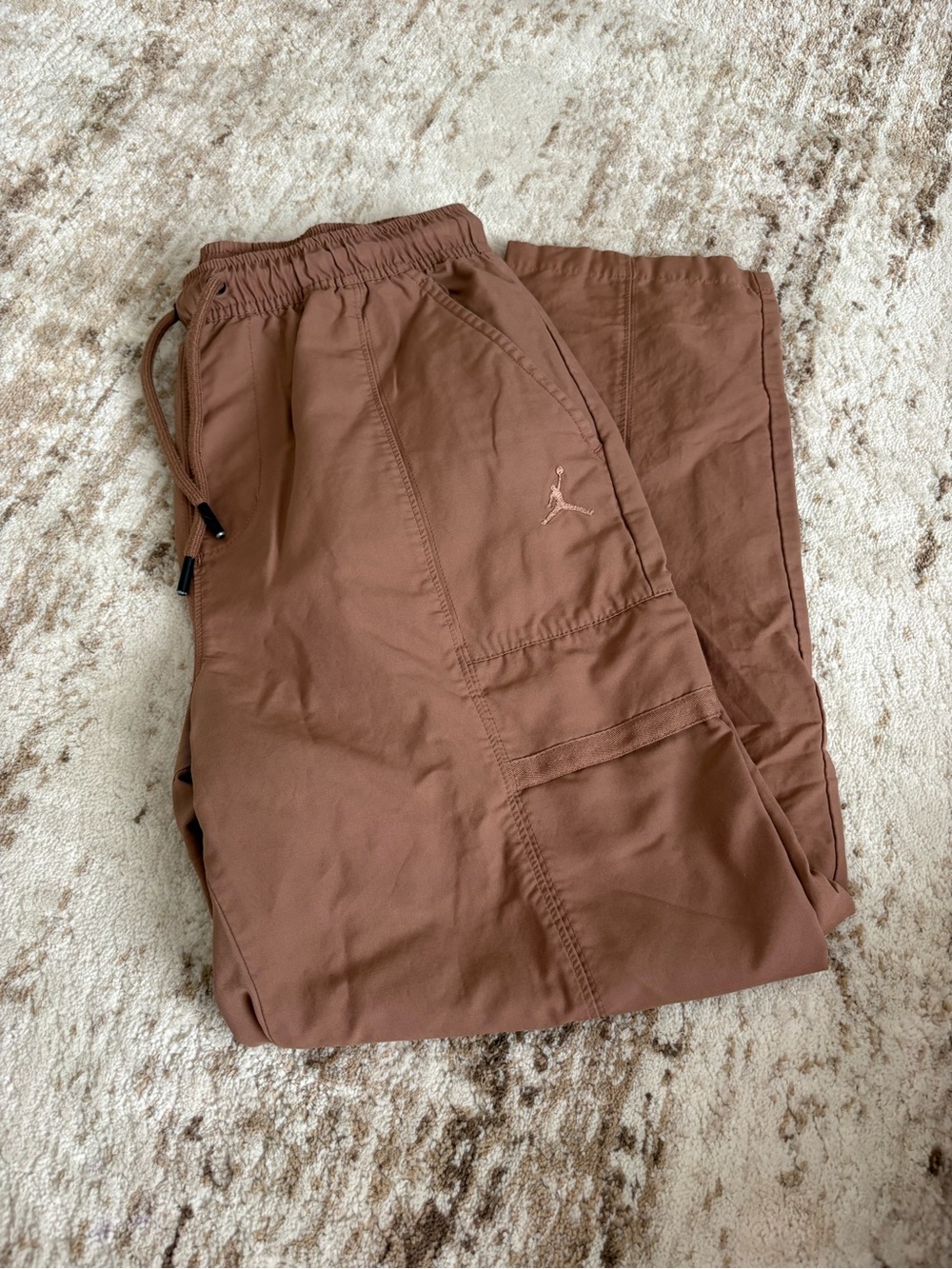 Jordan Men's Brown Cargo Jogger Pants - Chestnut Brown